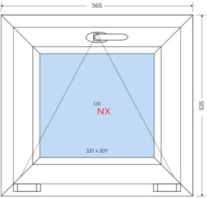 Okno PCV Uchylne Dwuszybowe 565/535mm