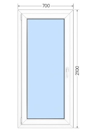 Drzwi balkonowe rozwierno-uchylne jednoskrzydłowe PCV 700x2100 mm