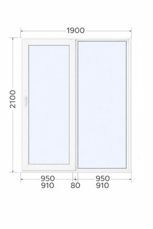 Drzwi przesuwne Smart Slide PCV 1900 x 2100 mm
