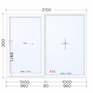 Drzwi przesuwne Smart Slide PCV 2100 x 2100 mm