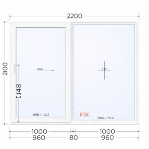 Drzwi przesuwne Smart Slide PCV 2200 x 2100 mm