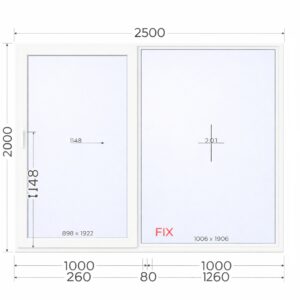 Drzwi przesuwne Smart Slide PCV 2500 x 2000 mm