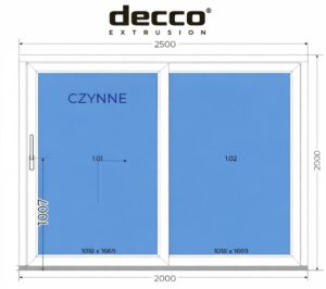 Drzwi Przesuwne Decco HST 2500 x 2000 mm
