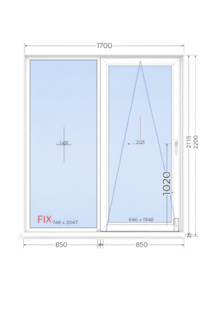 Drzwi Przesuwne PSK - 1700x2200mm